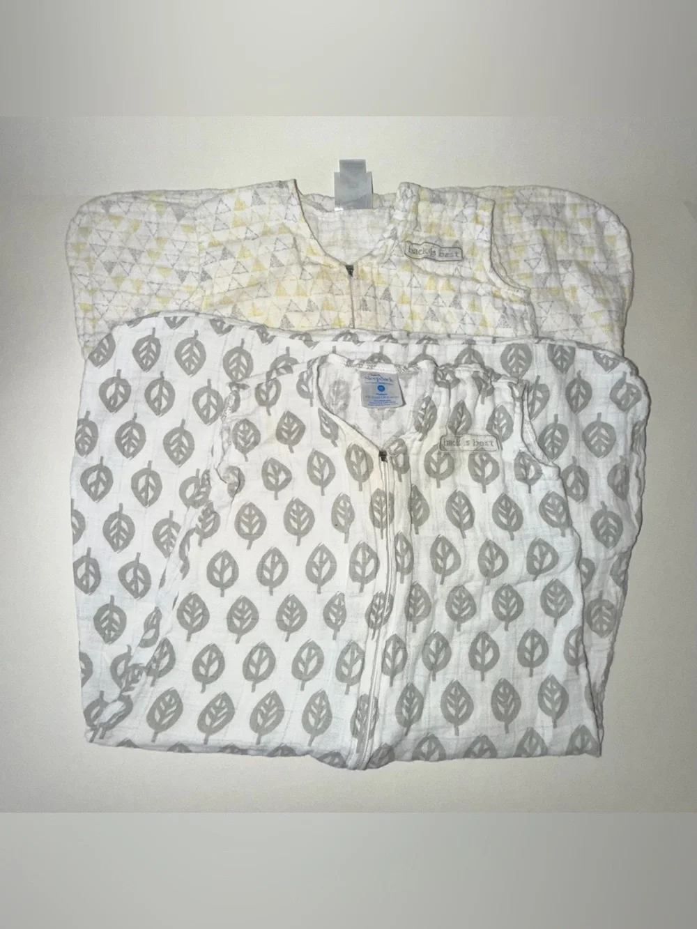 Halo Bundle of 2 Muslin Sleep Sacks Sz M (6-12 months)